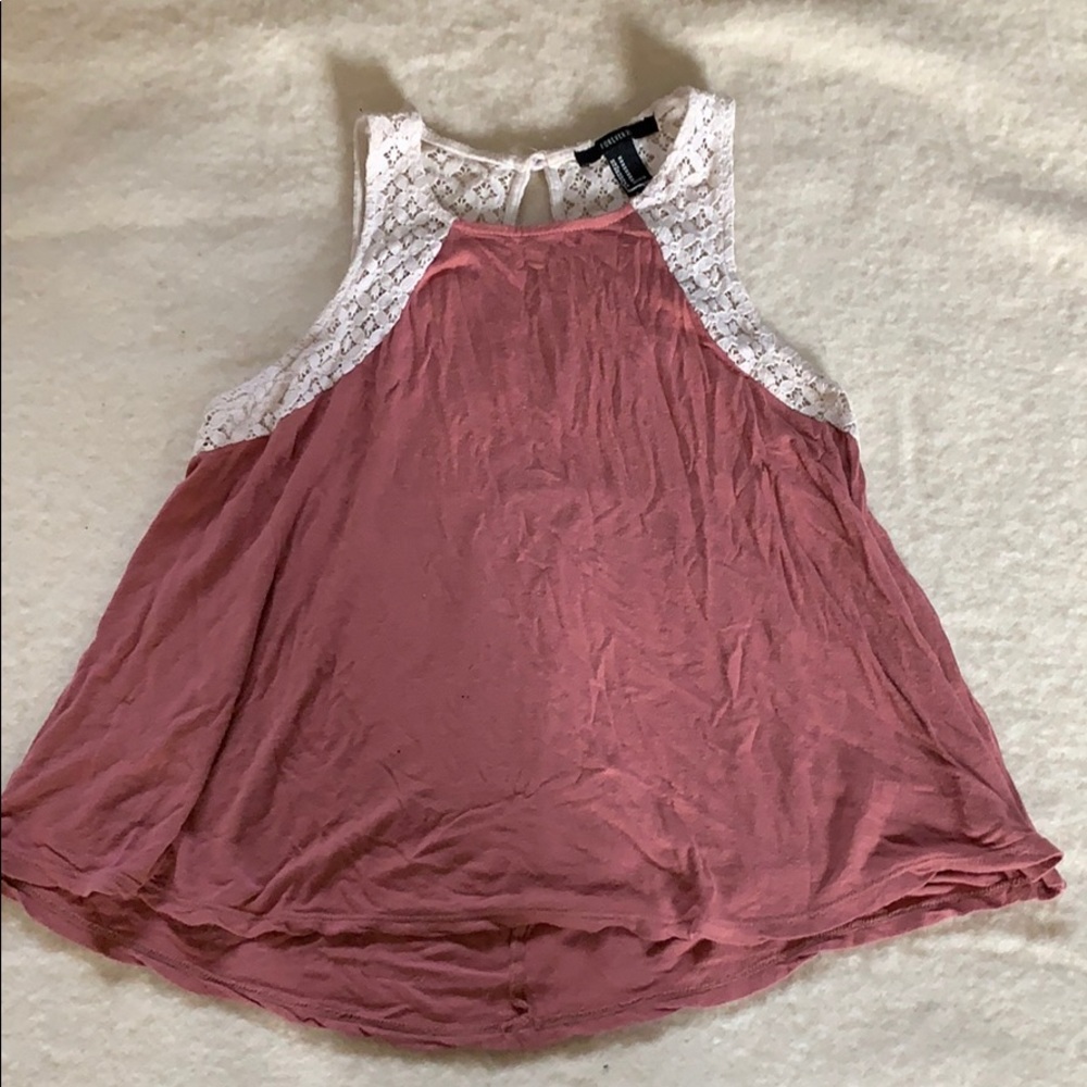 Pink flowy tank